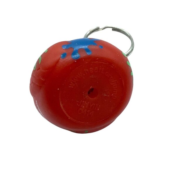 American Heart Association Rubber Duck Keychain Paint Splash Red Multicolor - Picture 3 of 6